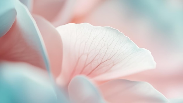 Photo delicate pink and blue flower petals