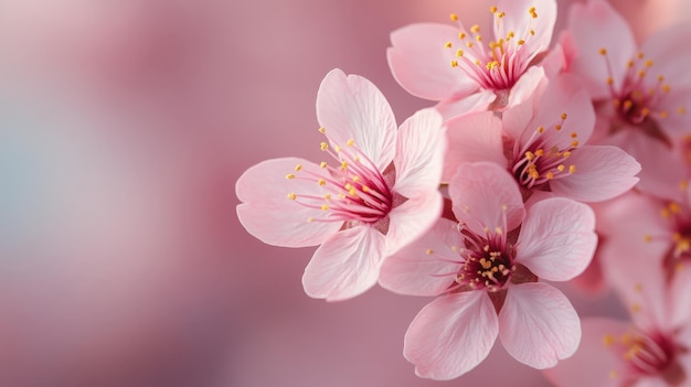 Photo delicate pink cherry blossoms