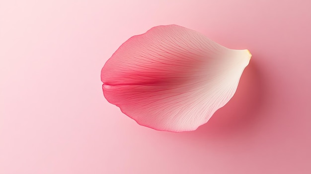 Photo a delicate pink flower petal on a pink background