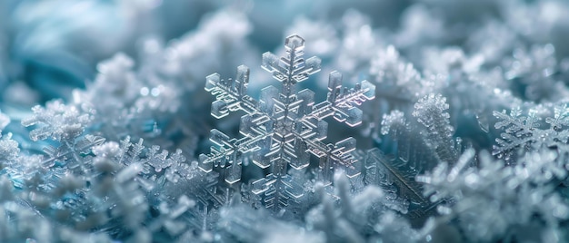 Delicate Snowflake Closeup on Soft Woolen Surface with Intricate Ice Patterns