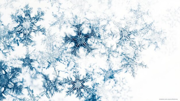 Photo delicate snowflakes and swirling lines form a tranquil winter landscape showcasing the intricate patterns of ice crystals generative ai