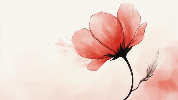 Delicate Watercolor Flower