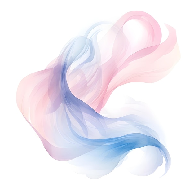 Delicate Watercolor Swirls in Soft Pink and Blue Hues Flowing Gracefully