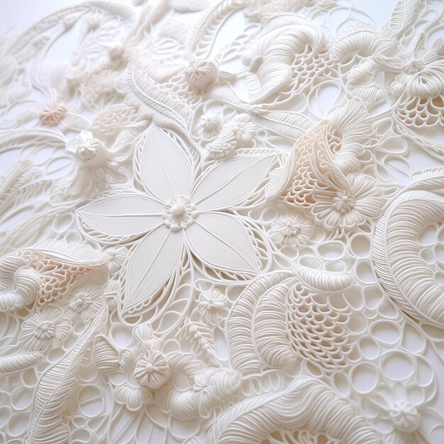 Delicate White Paper Wall Piece With Intricate Details