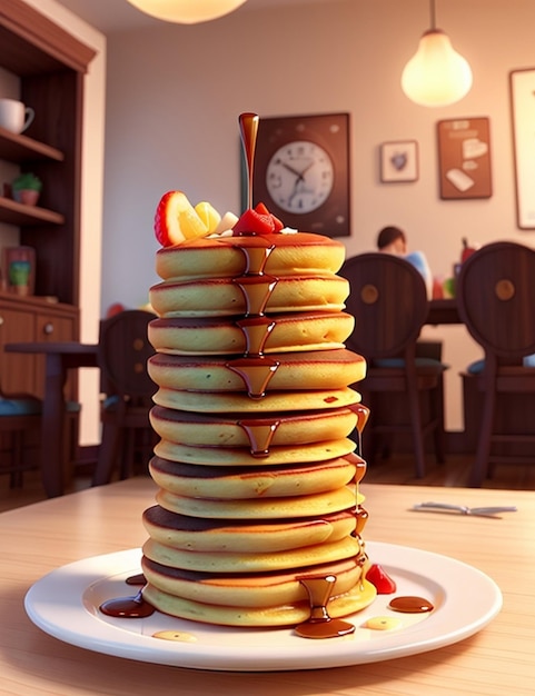 Photo delicious 3d pancakes