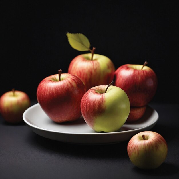 delicious Apple fruit on a plate