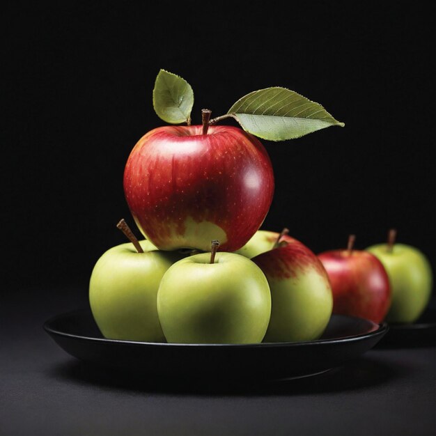 delicious Apple fruit on a plate