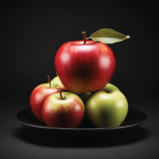 delicious Apple fruit on a plate