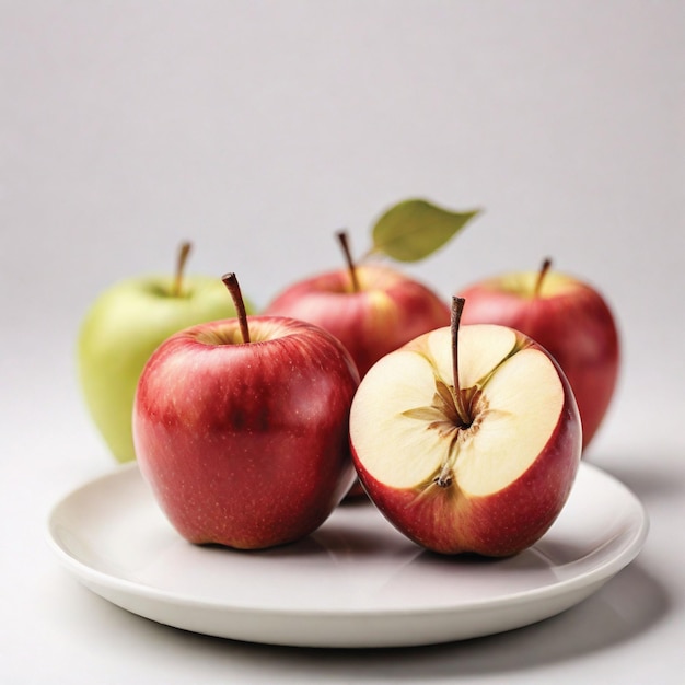 delicious Apple fruit on a plate