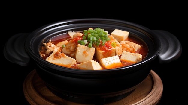 Delicious and Aromatic Piping Hot Bowl of Doenjang Jig Traditional Korean Fermented Soybean Stew