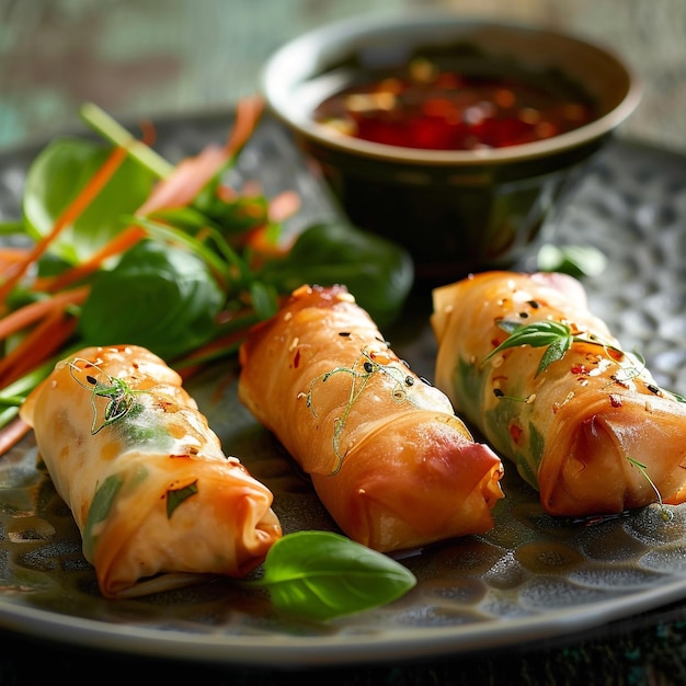 Delicious Asian Chicken Spring Rolls Crispy Flavorful Delights