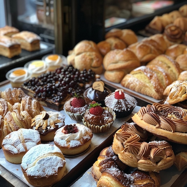 Delicious assortment of freshly baked pastries perfect for any occasion