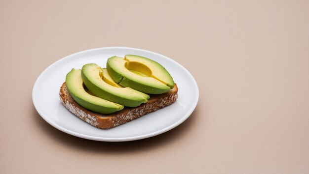 Photo delicious avocado toast on whole grain bread ideal for healthy meals