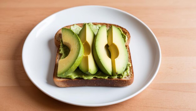 Photo delicious avocado toast on whole grain bread ideal for healthy meals