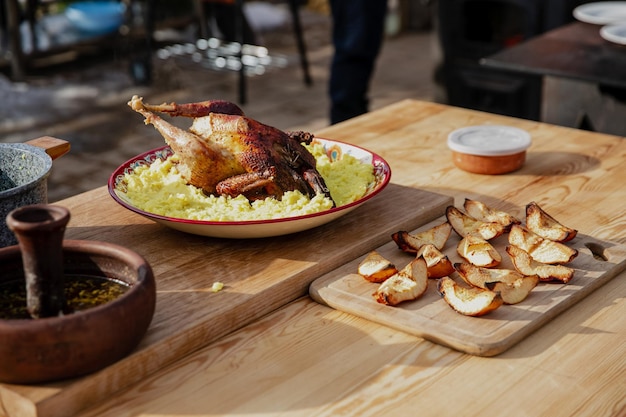 Delicious baked chicken in the oven