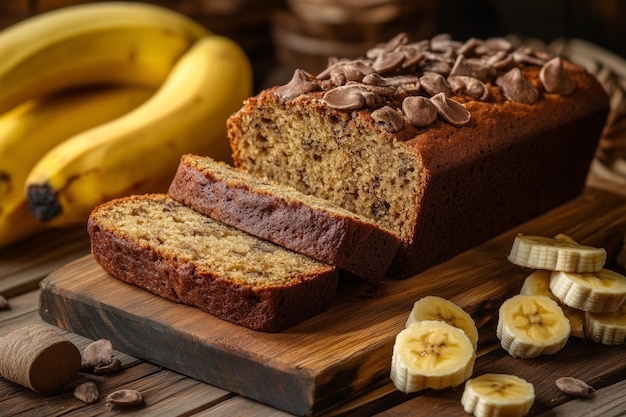 Delicious banana bread fresh out of the oven