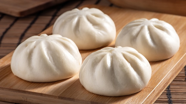 Delicious baozi, Chinese steamed meat bun