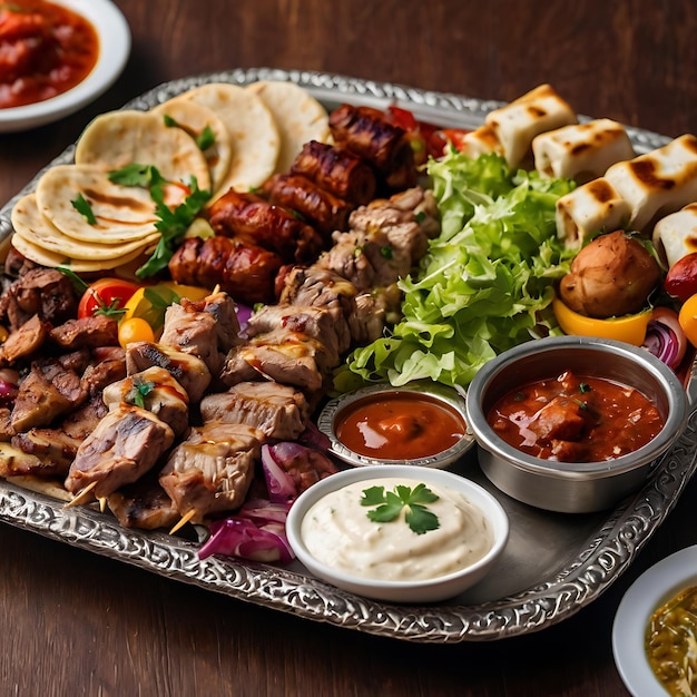 Delicious barbeque grilled Seekh Kebab or adana kebab