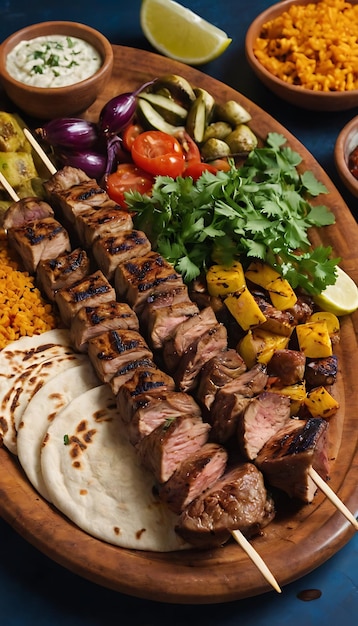 Delicious barbeque grilled Seekh Kebab or adana kebab