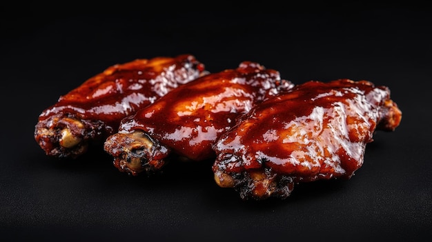 Photo delicious bbq chicken wings