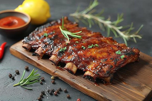 Delicious BBQ Ribs Platter