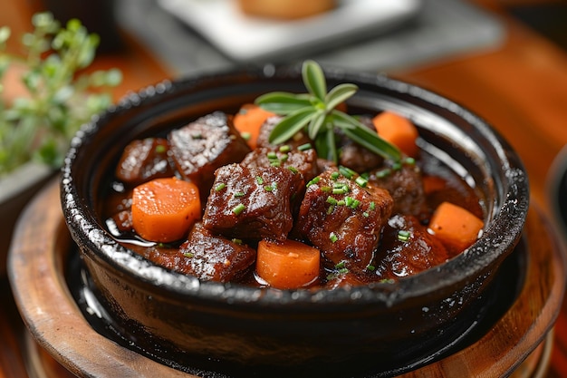 Delicious Beef Soup with Robust Red Chili Pepper Infusion and Tender Cow Meat