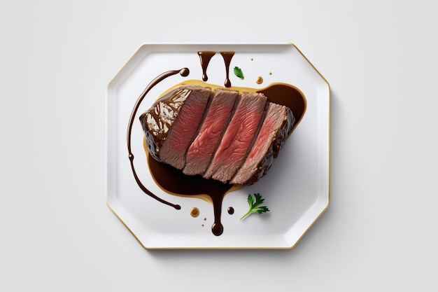 Delicious Beef Steak Ai generative