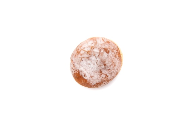 A delicious berliner (berliner donut), isolated on white background. A Berliner is a German donut.