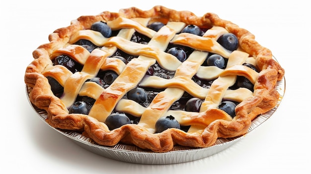 Delicious Blueberry Pie Isolated