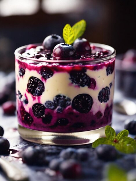 delicious blueberry pudding