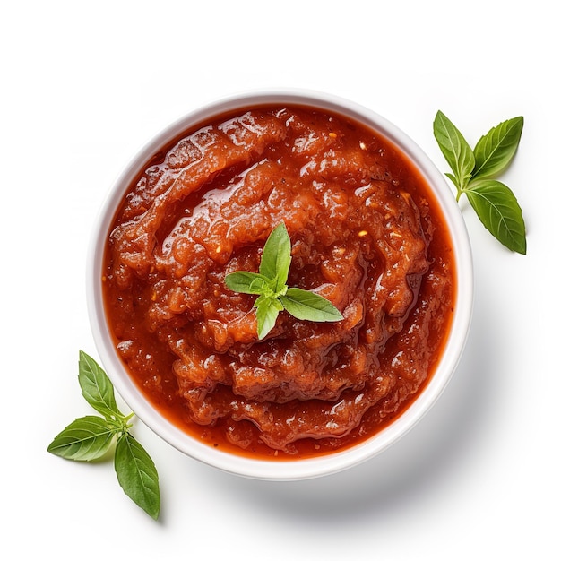 Delicious Bolognese Sauce isolated on white background