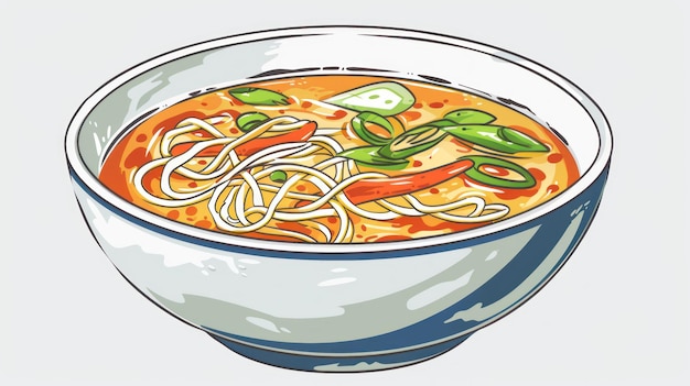 Photo delicious bowl of asian noodle soup