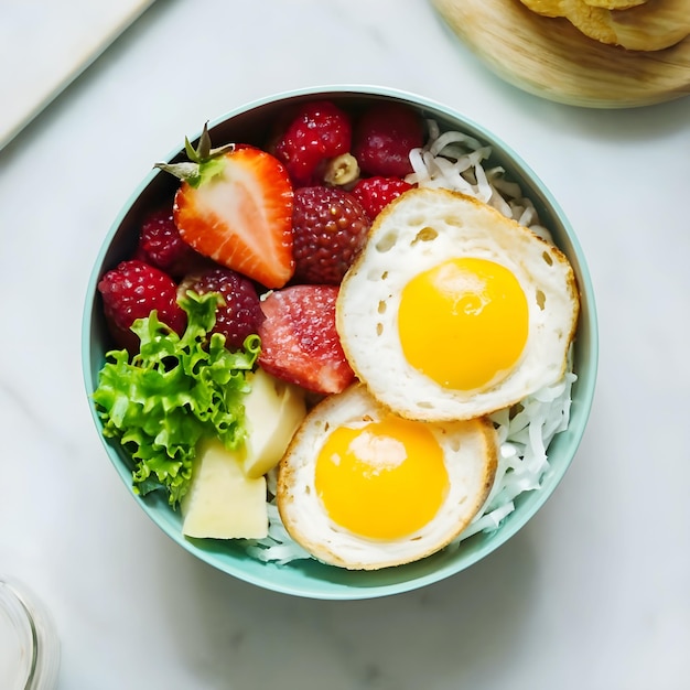 Delicious breakfast box photo