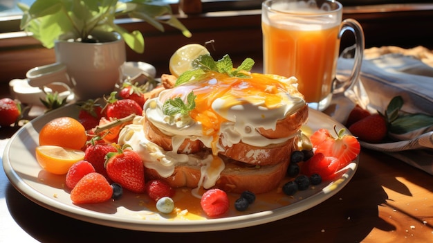 Photo delicious breakfast