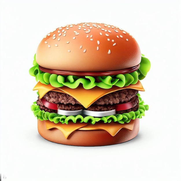 Delicious burgers png transparent background Generative AI