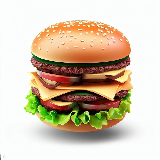 Delicious burgers png transparent background Generative AI