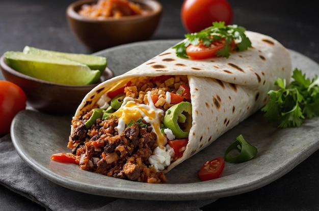 Delicious burrito dish