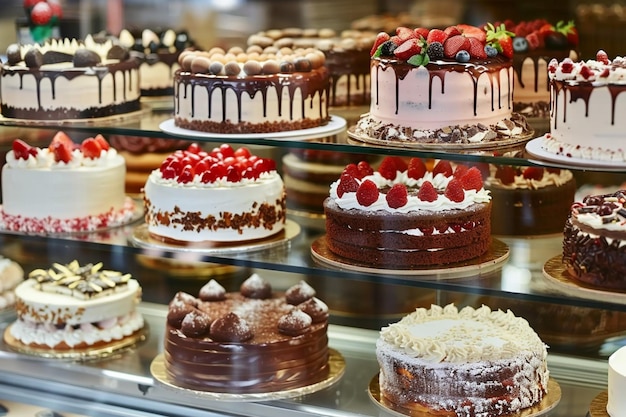 Delicious Cakes and Pastries in Bakery