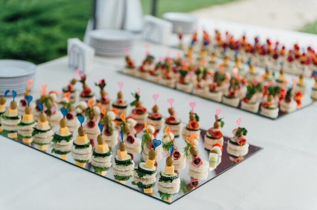 Delicious canapes as event dish