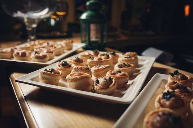 Delicious canapes as event dish