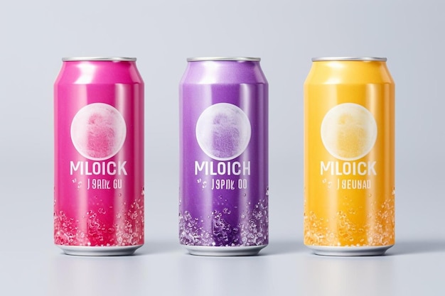 Photo delicious canned drink mockup