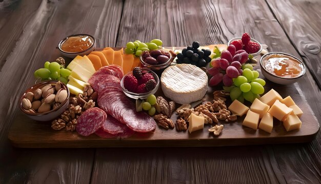 Photo delicious charcuterie board