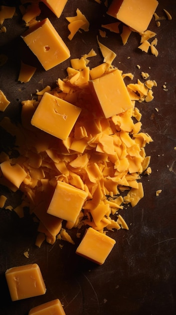 Delicious Cheddar Cheese Vertical Background