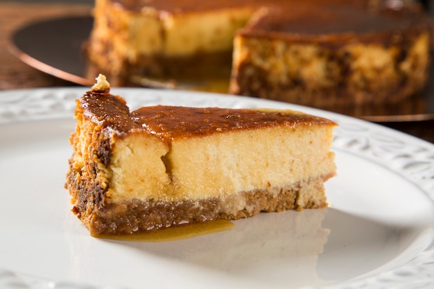 Delicious cheese cake with honey