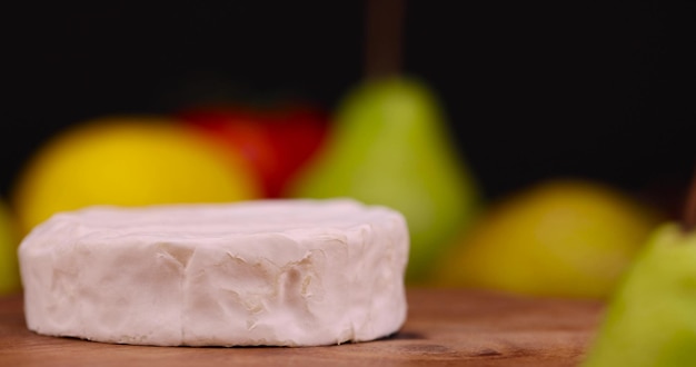 delicious cheese covered with safe white mold