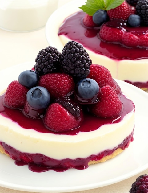 Delicious cheesecake with berries