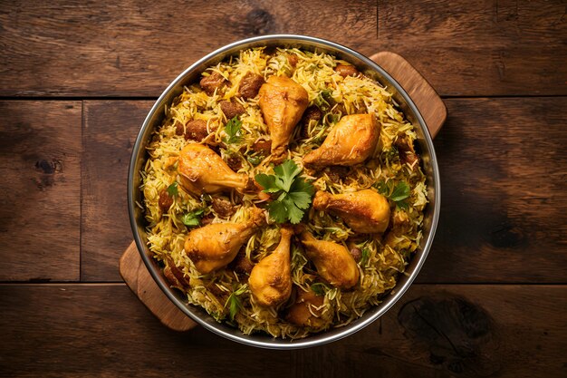 Photo delicious chicken biryani