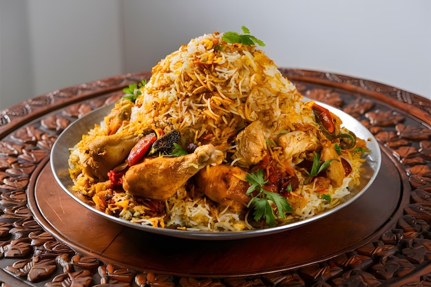 Photo delicious chicken biryani