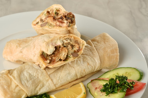 delicious chicken shawarma sandwich, delicious fast food meals, Arabic restaurants