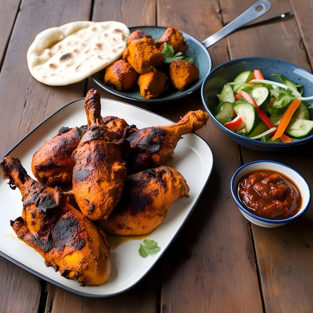 Delicious chicken on the table